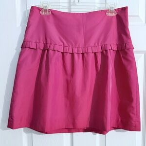 Ann Taylor Loft hot pink ruffle skirt size 6